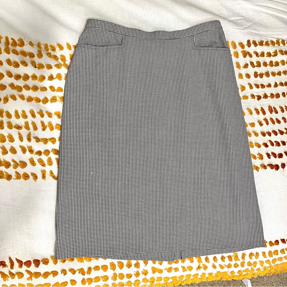 Talbots Houndstooth Pencil Skirt Sz 6